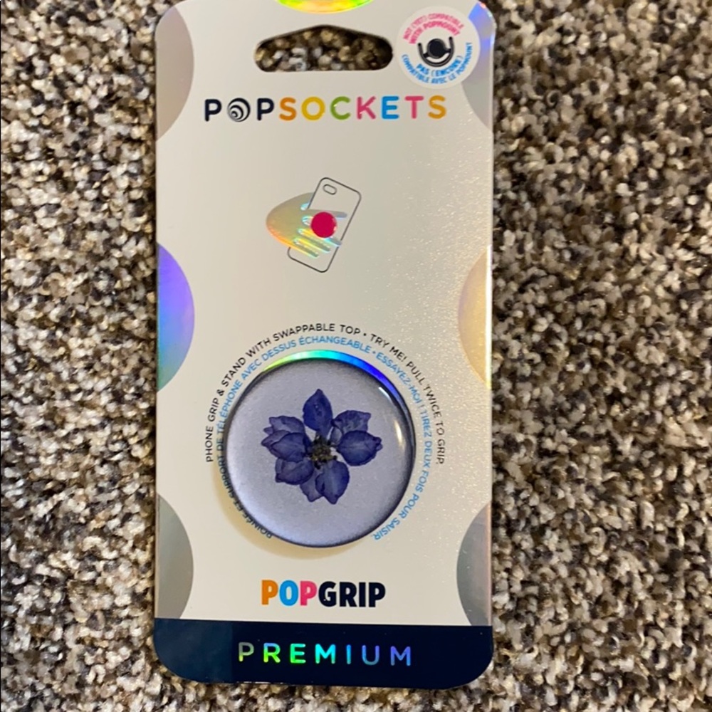 BNIP Periwinkle pressed flower Premium PopSocket